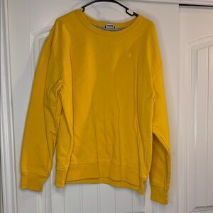 Champion Men's Bright Yellow Crewneck Sweater